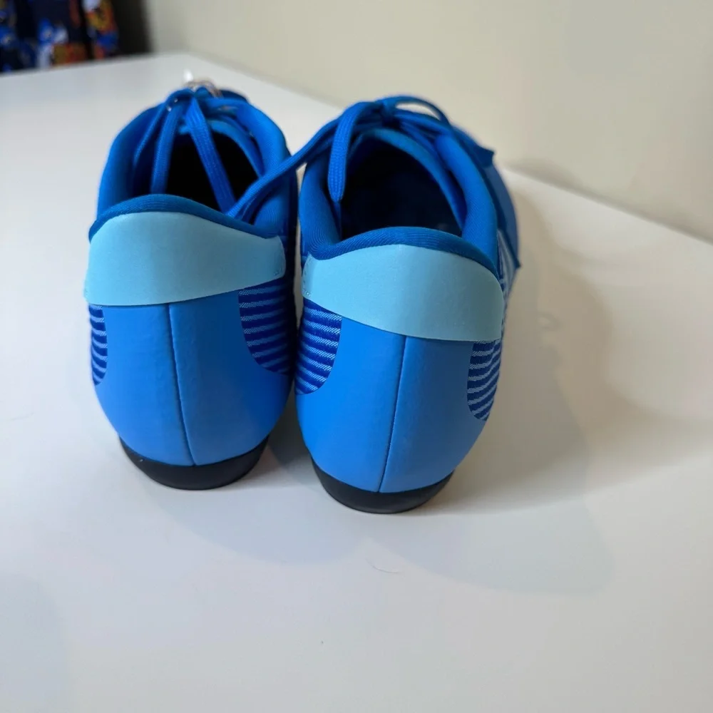 Adidas The Road Shoes Men's Size 9.5 women’s 10.5 Blue Rush Cycling Road Shoes